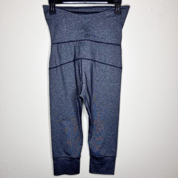 Zumba Fitness Capri Leggings XS Heather Black High Waist Cropped Pull On Active - Picture 2 of 7